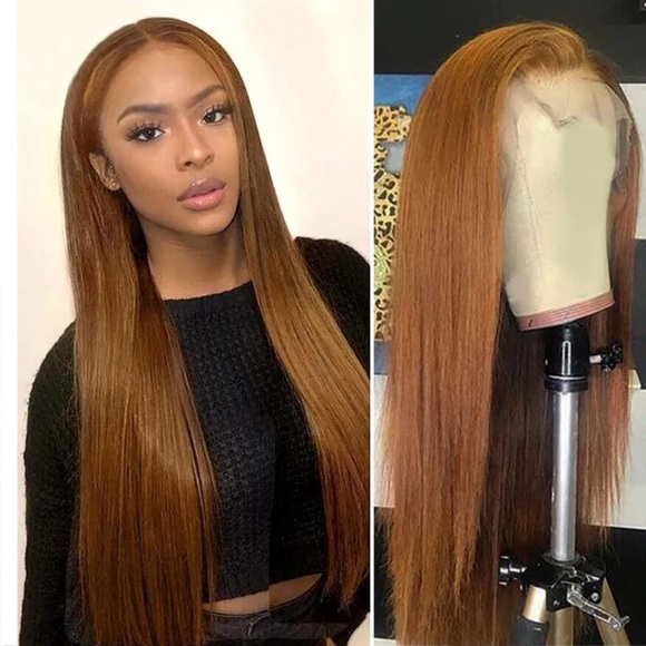 ✨24” GINGER HONEY NATURAL STRAIGHT LACE FRONT WIG💫 *NWT*